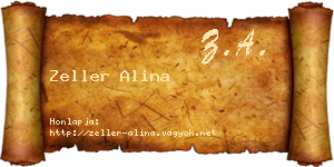 Zeller Alina névjegykártya